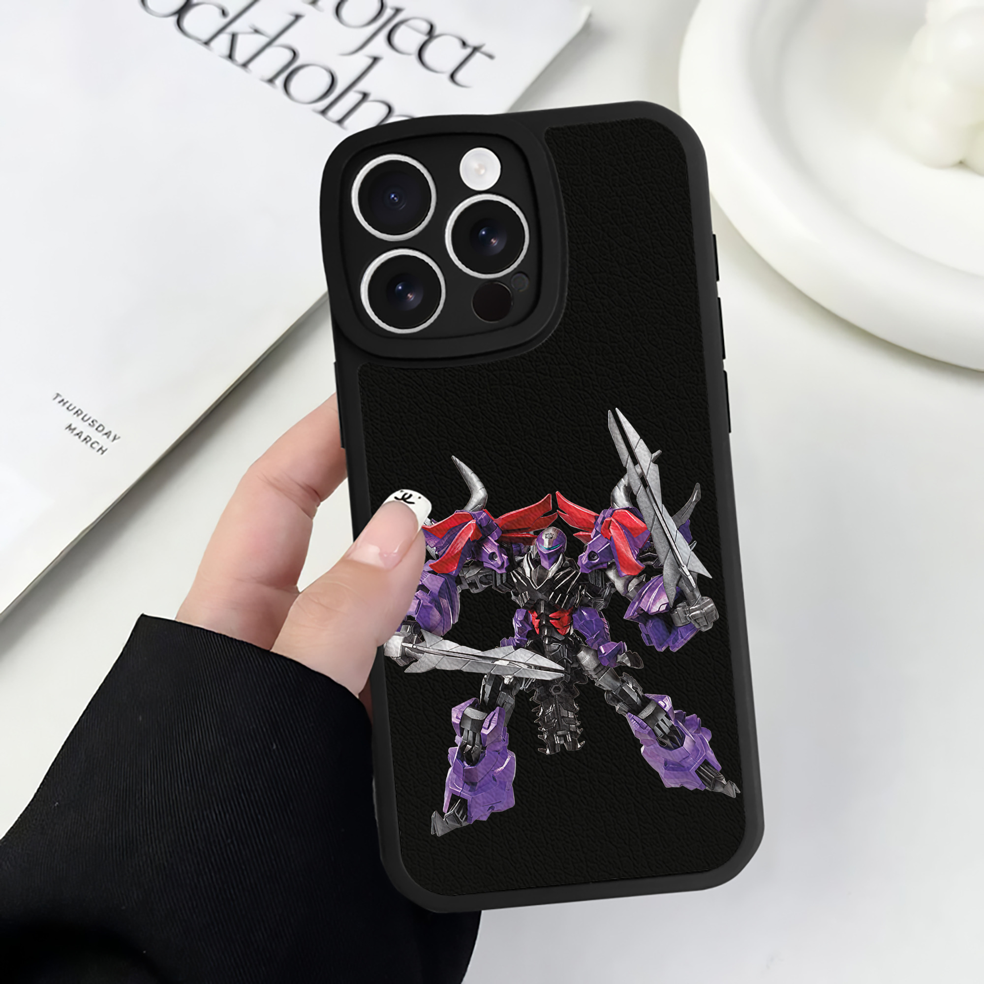 （画像用）  【iPhone 16シリーズ対応】シリコンスマホケース（レザー調） 材質：シリコン